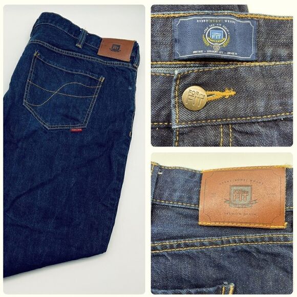 For The Fit Straight Leg Men’s Jeans W42/28L - Picture 1 of 13
